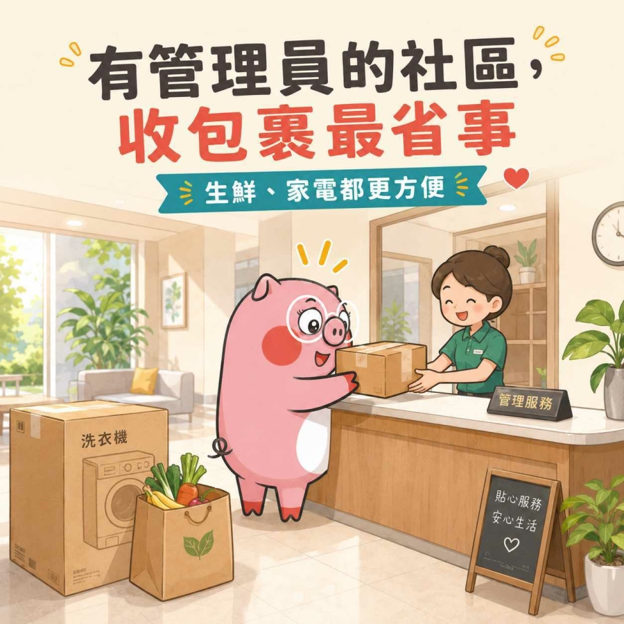 有管理員的社區，包裹代收最省事