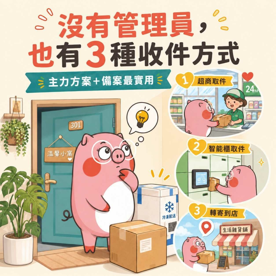 沒有管理員的租屋處，3種物流服務可以替代