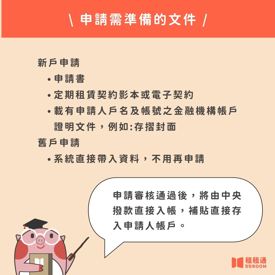 申請租金補貼需要準備什麼資料？