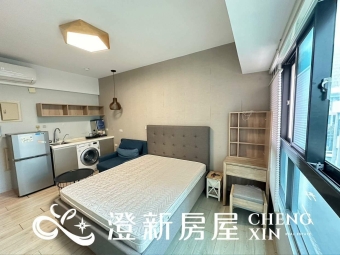 🎉市中心/獨立洗脫烘洗衣機/獨立曬衣窗台/有電梯/專屬室內機車位/日系時尚簡約裝潢/超優質屋況/獨立流理臺可開伙/衛浴乾濕分離有對外窗/垃圾集中🎉（第4張）