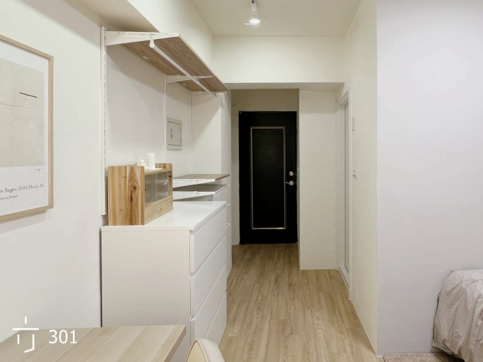 96五號房西屯/市政捷運站/租屋補助/電梯套房/獨立衛浴儲熱/對外窗/洗脫烘(1號房)（第13張）