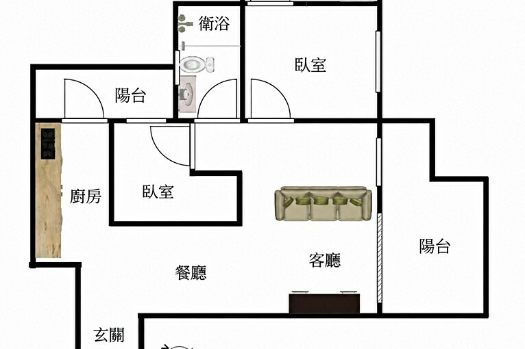 可租補可寵物高大特區x之見築2房浴缸x傢俱家電可討論(第15張)