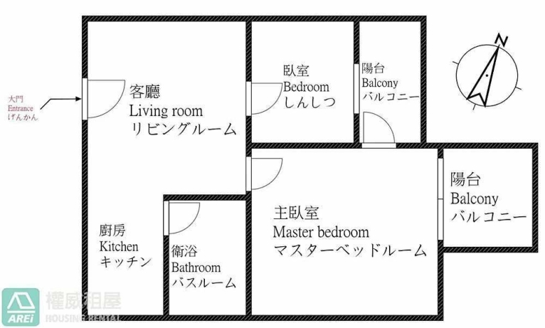 C35輕軌凱旋武昌|上文化|全新兩房空屋大陽台｜家俱電可議 - Image 2
