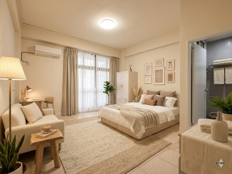 近文心崇德商圈超大空間獨洗曬全新電梯套房#可雙租補（第1張）