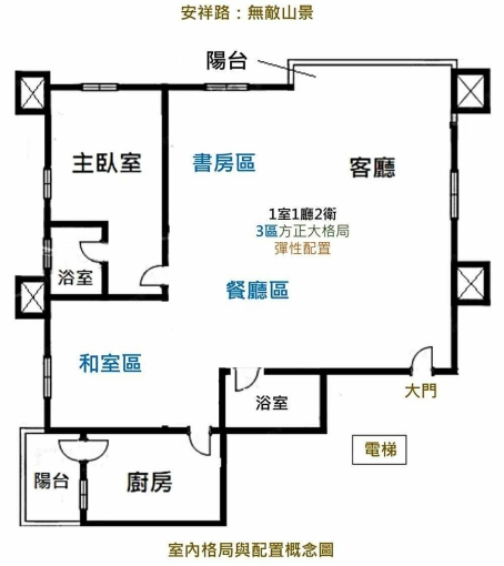無敵山景電梯大樓優質度假美屋 室內31坪大空間(第14張)