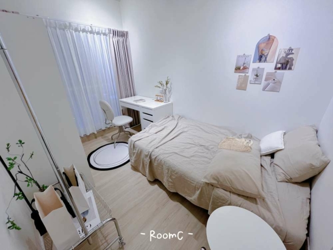 韓系奶油風設計房，六張犁站，可租補，可報稅，共生宅（第1張）