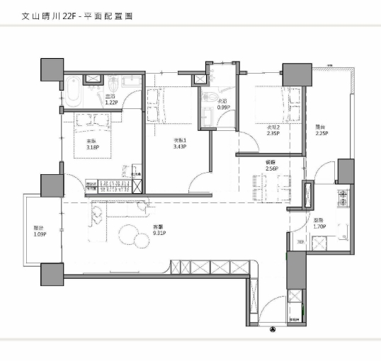 新建案全新裝潢|4房雙陽台|高樓遠眺101(第2張)