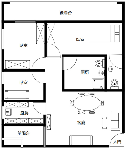 近大直美麗華/捷運劍南路站/3房2衛1廳2陽台/可補助/包裹代收/電梯華廈（第12張）